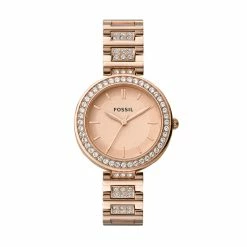 Outlet 🌟 Fossil 👩 Women's Karli Three-Hand, Rose Gold-Tone Stainless Steel ⌚ Watch 👍