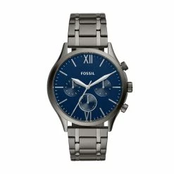 Deals ❤️ Fossil Men's Fenmore Midsize Multifunction, Smoke-Tone Stainless Steel ⌚ Watch 👏