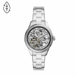 Best Pirce π Fossil π© Women's Rye Automatic, Silver-Tone Alloy β Watch βοΈ