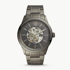 Best Pirce ❤️ Fossil Men's Flynn Automatic, Gunmetal-Tone Stainless Steel ⌚ Watch ⭐