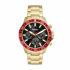 Wholesale ⭐ Fossil Men's Bannon Multifunction, Gold-Tone Stainless Steel ⌚ Watch 👍