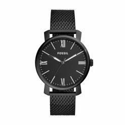 Brand new ⭐ Fossil Men's Rhett Three-Hand, Black-Tone Stainless Steel ⌚ Watch 🌟