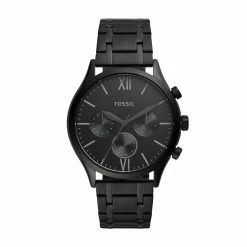 Discount 😀 Fossil Men's Fenmore Multifunction, Black-Tone Stainless Steel ⌚ Watch ✨