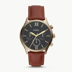 Best deal 🥰 Fossil Men's Fenmore Midsize Multifunction, Brown-Tone Stainless Steel ⌚ Watch 🛒