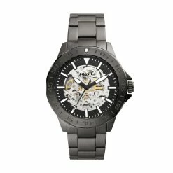 Hot Sale 💯 Fossil Men's Bannon Automatic, Smoke-Tone Stainless Steel ⌚ Watch 👍