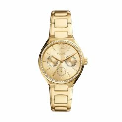 Wholesale 🛒 Fossil 👩 Women's Eevie Multifunction, Gold-Tone Stainless Steel ⌚ Watch 🔔