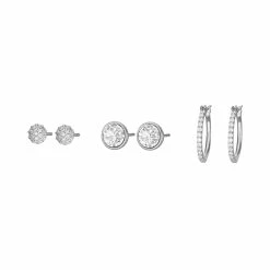 Promo ⌛ Fossil 👩 Women's Silver-Tone Brass Earrings Gift Set 😀