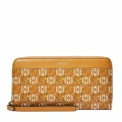 Deals 🌟 Fossil 👩 Women's Jori Printed PVC RFID Zip Clutch ⭐
