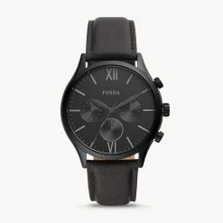 Best Pirce 👏 Fossil Men's Fenmore Multifunction, Black-Tone Stainless Steel 🌟