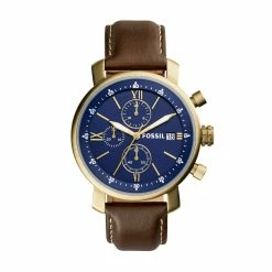 Promo ✨ Fossil Men's Rhett Chronograph, Gold-Tone Stainless Steel ⌚ Watch 🧨