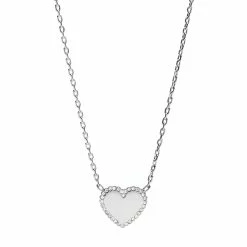 Flash Sale 🎉 Fossil 👩 Women's Silver-Tone Pendant Necklace ⭐