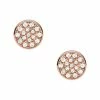 Promo 👍 Fossil Earring 👩 Women's Rose Gold Brass Stud Earring 🎁