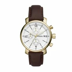 Cheap 🤩 Fossil Men's Rhett Chronograph, Gold-Tone Stainless Steel ⌚ Watch 🔥