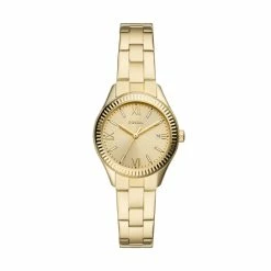 Buy 😀 Fossil 👩 Women's Rye Three-Hand Date, Gold-Tone Stainless Steel ⌚ Watch 🎁