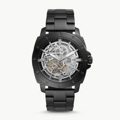 New ⌛ Fossil Men's Privateer Sport Automatic, Black-Tone Stainless Steel ⌚ Watch ✨