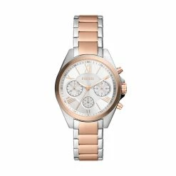 Flash Sale ⌛ Fossil 👩 Women's Modern Courier Chronograph, Two-Tone Stainless Steel ⌚ Watch 😍