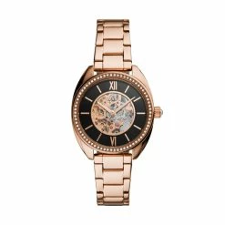 Cheap 👏 Fossil 👩 Women's Vale Automatic, Rose Gold-Tone Stainless Steel ⌚ Watch 🎁