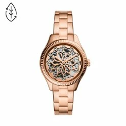Budget 💯 Fossil 👩 Women's Rye Automatic, Rose Gold-Tone Alloy ⌚ Watch ⌛