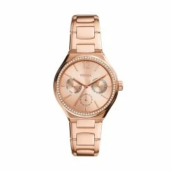 Wholesale 🤩 Fossil 👩 Women's Eevie Multifunction, Rose Gold-Tone Stainless Steel ⌚ Watch 🥰