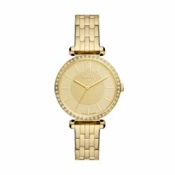 Best Sale 😀 Fossil 👩 Women's Tillie Solar-Powered, Gold-Tone Stainless Steel ⌚ Watch ⌛